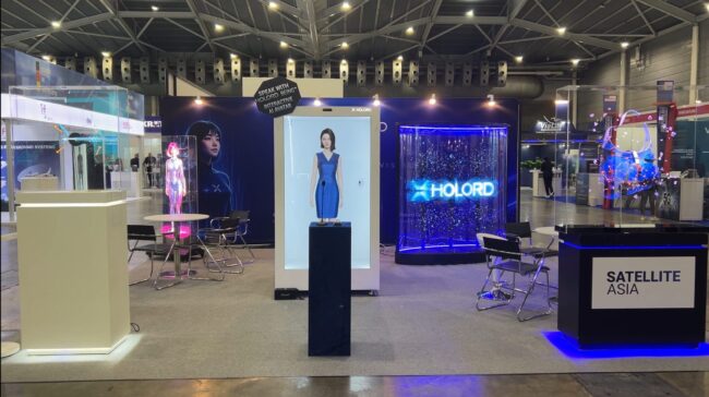Holord hologram display and AI avatar showcase at ATxSG 2026 in Singapore