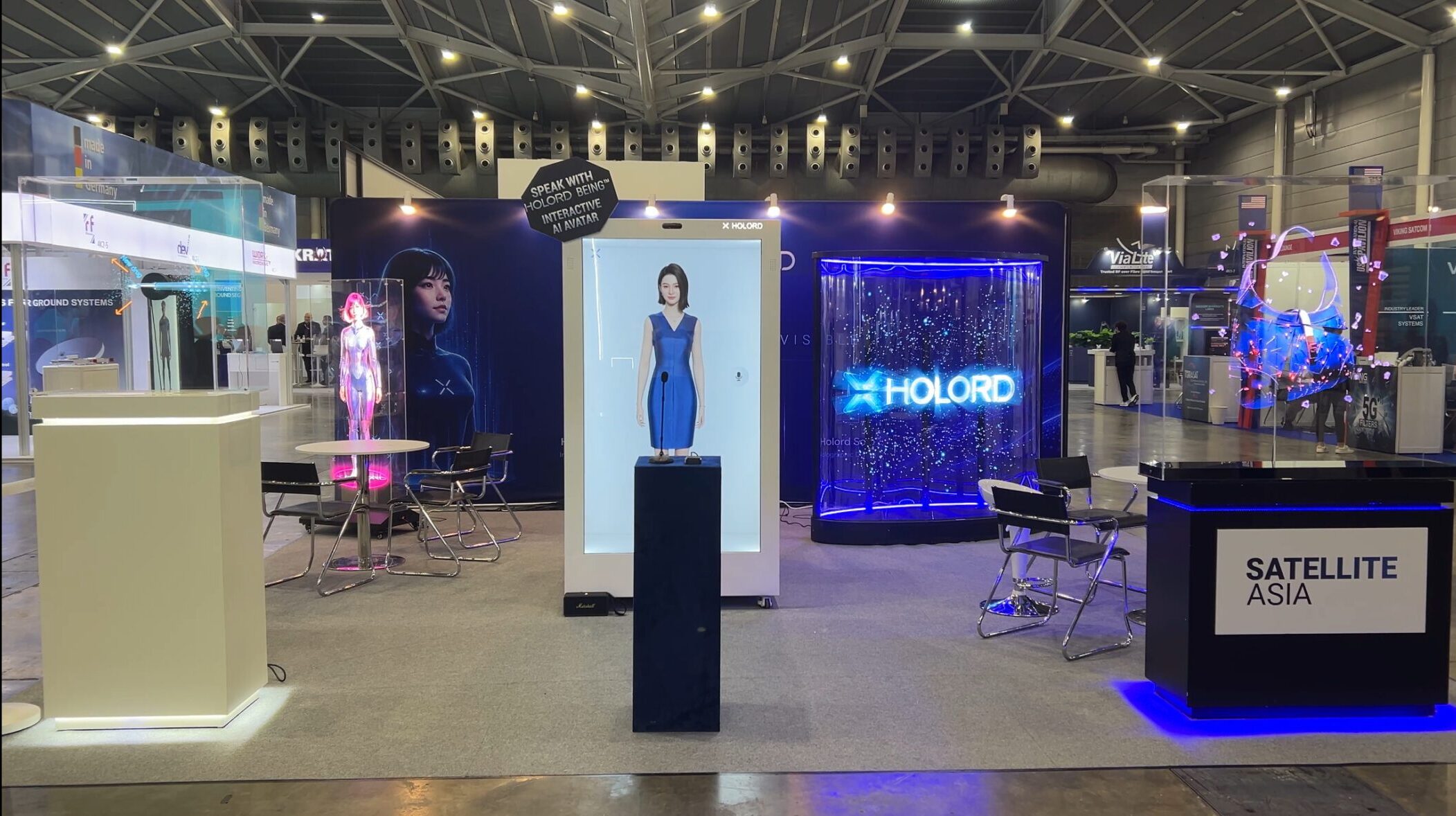 Holord hologram display and AI avatar showcase at ATxSG 2026 in Singapore